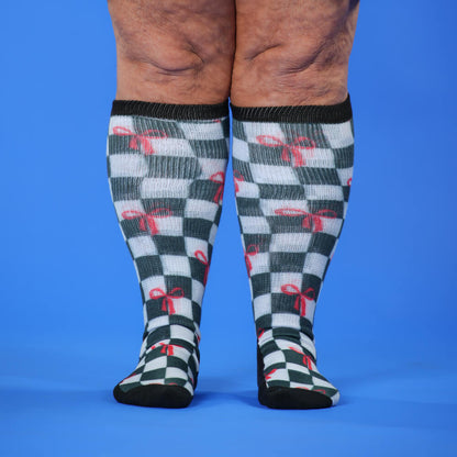 Checks & Bows EasyStretch™ Socks