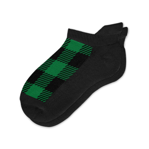 Green Plaid Ankle Compression Socks